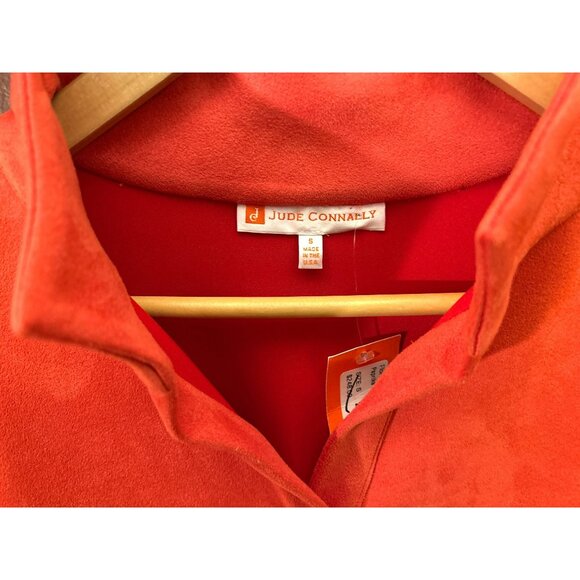 Jude Connally Paprika Red Florence Long Sleeve Dress Size Small Retail 248 - Picture 3 of 8